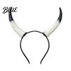 Accesorios de Cuernos a Presión Diadema de Carnero de Halloween Tocado de Diablo Desmontable para Estética Oscura Cuernos de Demonio Fiesta de Carnaval Festival Cosplay