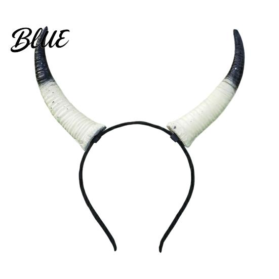 Accesorios de Cuernos a Presión Diadema de Carnero de Halloween Tocado de Diablo Desmontable para Estética Oscura Cuernos de Demonio Fiesta de Carnaval Festival Cosplay