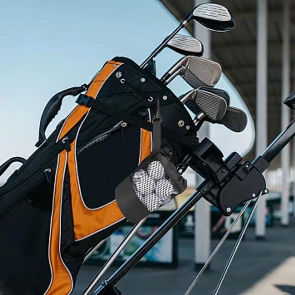 Drawstring Closure Golf Ball Storage Bag Portable Golf Ball Holder Golf Net Bag Easy Organization