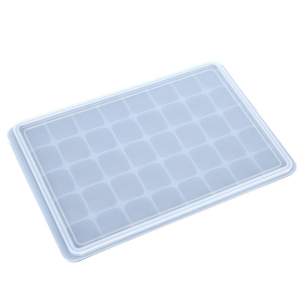 With Lids Ice Cube Mold 40 Cavity Candy Mold Practical Silicone Ice Cube Tray Home