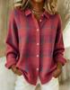 Women's Casual Plaid Long Sleeve Lapel Cardigan Sweater