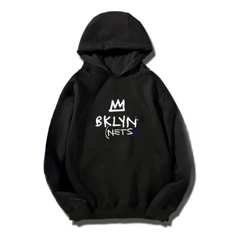 

Худи с принтом City Edition Brooklyn Nets Толстовка Мужская Женская Модный Дизайнерский Пуловер Мужские Флисовые Худи S