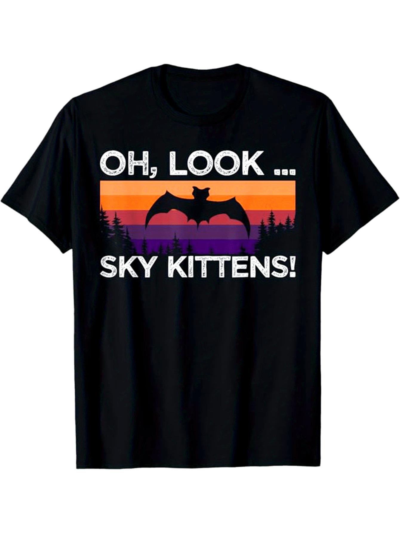 

Batprinted Mens Cotton Tshirt Graphic Tshirt for Men Casual Shortsleeved Roundneck Tshirt 4XL