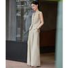 Elegant Women's Sleeveless Vest & Wide-Leg Pants Set