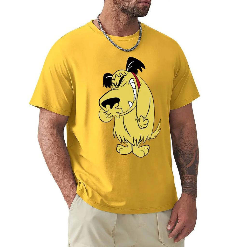 Laughing Muttley Funny Dog T Shirt Harajuku Short Sleeve T-shirt 100% Cotton Graphics Tshirt Tops