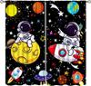 Space Astronaut Curtain,Cartoon Solar System Universe Rocket Spaceship Planet Earth Stars Window Treatments Drapes for Kids Boys