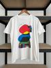 Vintage 90s Ζουάν Μιρό Στυλ CAE Τέχνη Λευκό T-shirt Μέγεθος L