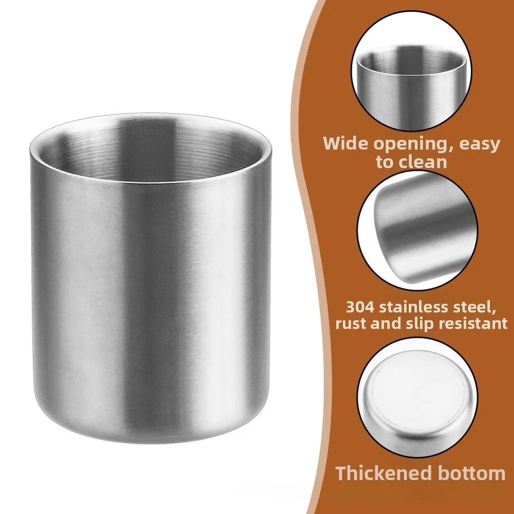 300ML Double Wall Stainless Steel Coffee Cup Without Handle Vacuum Insulated for Hot Cold Drink Use Home Office