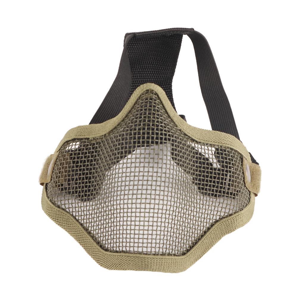 Half Face Guard Protective Steel Mesh Cool Design 54 To 62cm Head Cover for Outdoor Activities