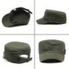 Washed Cotton Flat Caps Summer Autumn Adjustable Belts Army Cap Military Style Cadet Women Men Outdoor Painter Hats