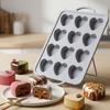 Chocolate Shape Mold Silicone Nonstick Baking Tool 12-cavity Heart Shape Silicone Molds For Apartment Kitchen Farmhouse