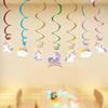 Birthday Adorable Kids Party Hanging Swirl Decor Featuring Fun Cartoon Animals