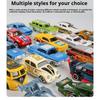 1:64 Vintage Car Alloy Diecast Racing Cars Series Miniature Model Toys Rubber Tires Sliding Forward Vehices Boy Gifts Collection
