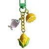 Playful Resin Keychain Fish Lemon Corn Design Key Organiser Decoration Lightweight Bag Accessory Gift Giving
