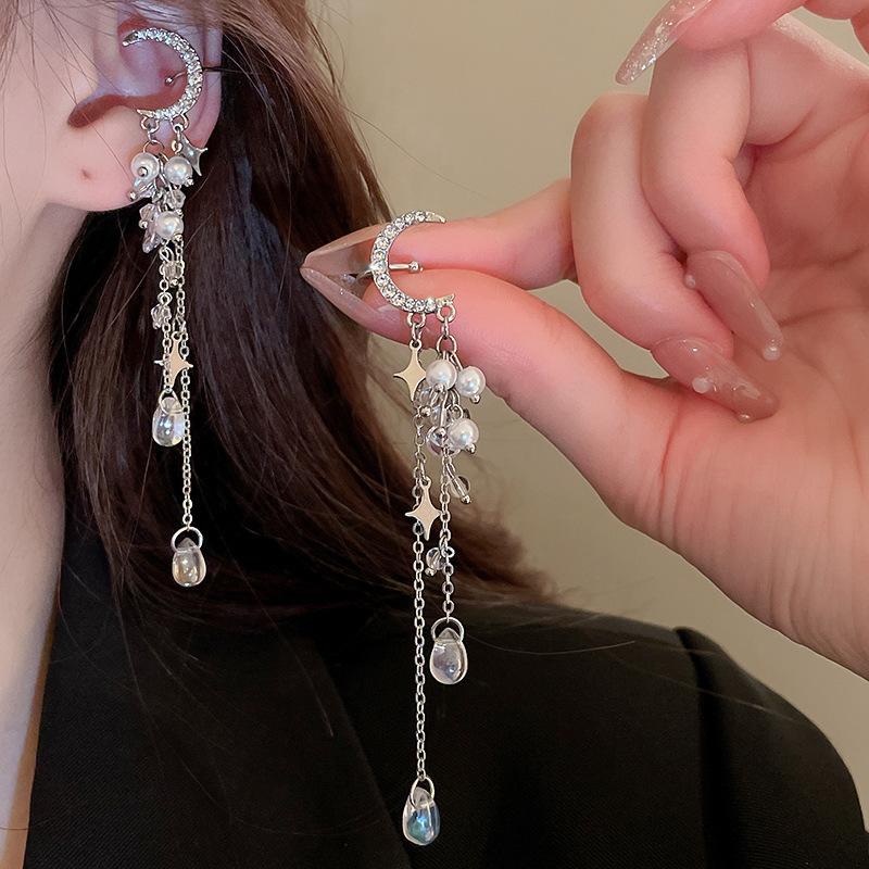 

Серьги-кисточки из жемчуга премиум-класса Silver Needle Celebrity, элегантные, модные, с темпераментом, серьги из легкой роскоши с блестящими бриллиантами, длинные серьги для женщин