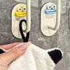 Adhesive Wall Hooks Hair Accessories Organizer Rounded Edge Cartoon Adhesive Hook for Bathroom Kitchen