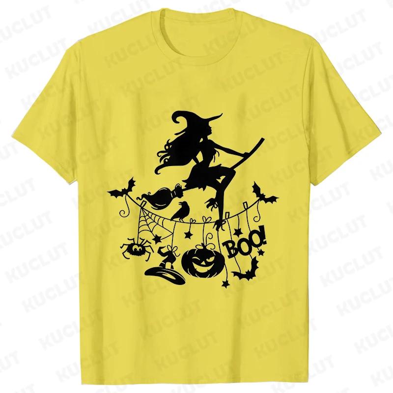 Witch Tee Tops TShirt Women Funny Halloween Print TShirt Spooky Vibes Casual Ladies Tshirt Summer Tshirt Female Tees Camisetas