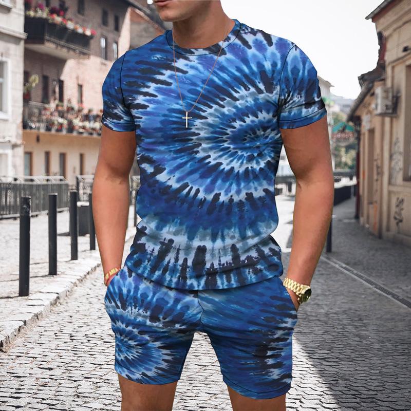 3D Digitaldruck T-Shirt Teenager Herren Kurzarm Anzug Vielseitig Atmungsaktiv