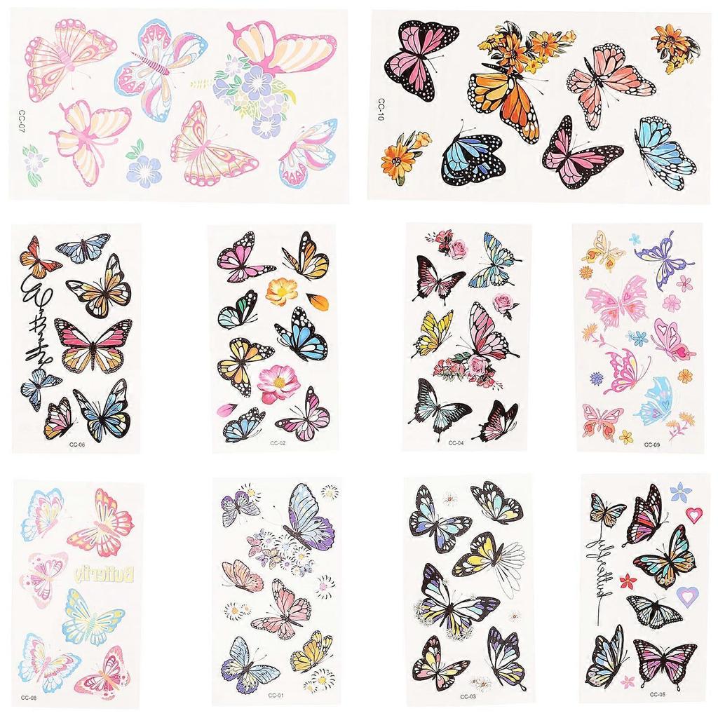 Waterproof Temporary Stickers Women 5x5cm Multi Sheets
