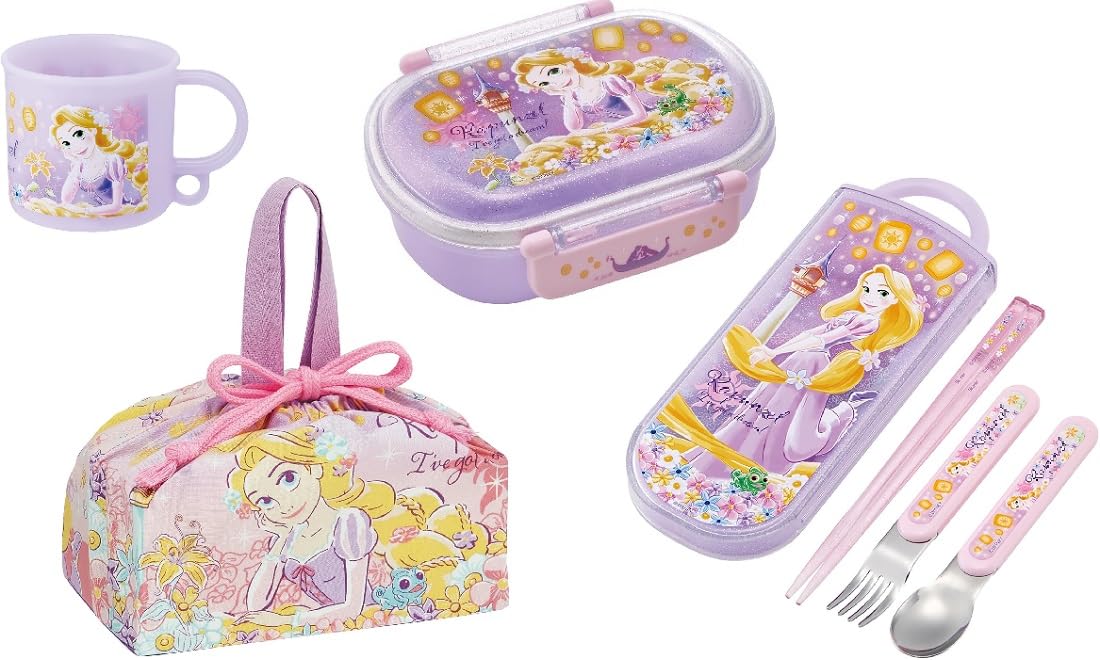 

Скейтбордистка Рапунцель 25 Антибактериальный Безопасный для посудомоечной машины Плотный Ланч-бокс с пушистой крышкой Овальный ланч-бокс 360 мл Набор из трех предметов Чашка Сумка для ланча Принцесса Детский персонаж фиолетовый