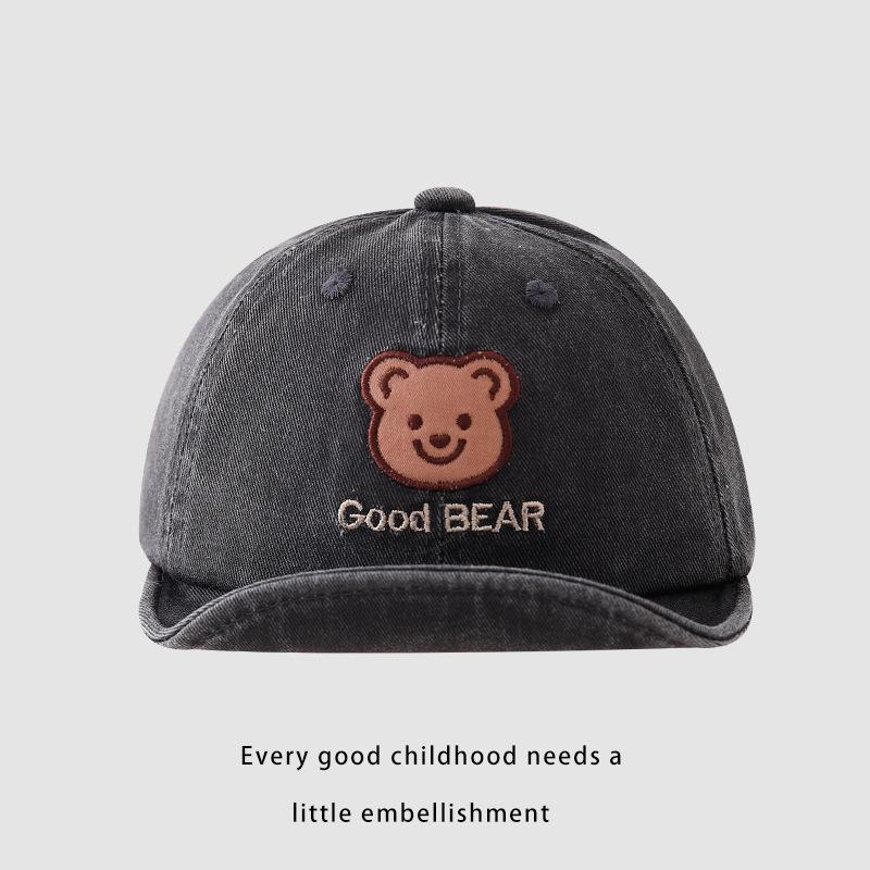 Baby Hat Spring and Autumn New Style Old Cute Children's Bear Baseball Cap Soft Brim Versatile Infant Baseball Cap