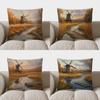 Home Decor Autumn Windmill Pathway Decorative Pillow Cover Pattern Cushion Cover Suitable For Sofa Bedroom Car Pillow Cover