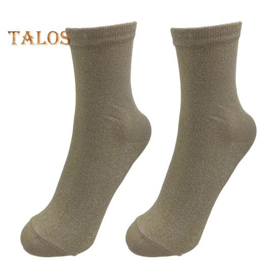 Șosete gleznă cu sclipici pentru femei, șosete echipaj metalice strălucitoare, șosete groase lucioase pentru doamne, șosetă subțire de vară din bumbac pentru doamne și fete