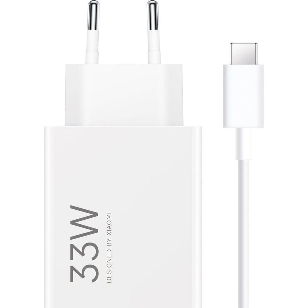 Ładowarka sieciowa USB-A 33W z kablem USB-C - biała