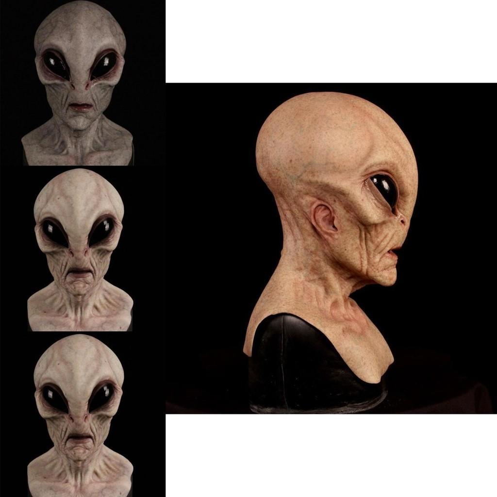 Einzigartiges Design Alien-Maske für Halloween Vollkopf-Alien-Maske mit furchteinflößenden Merkmalen