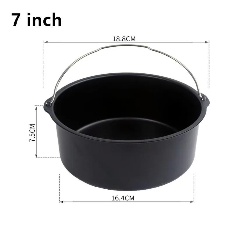 6/7/8inchAir fryer Baking Mould Non-Stick baking Basket Round for Oven AirFryer Baking Roasting Kitchen Accessories Dropshipping