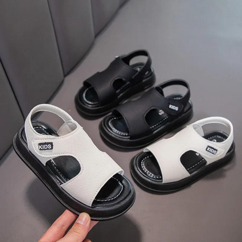Beach Shoes Open Toes Non-slip Casual Sandals Handsome Soft Sole Summer New Children Fashion Shoes Hook&loop Trend