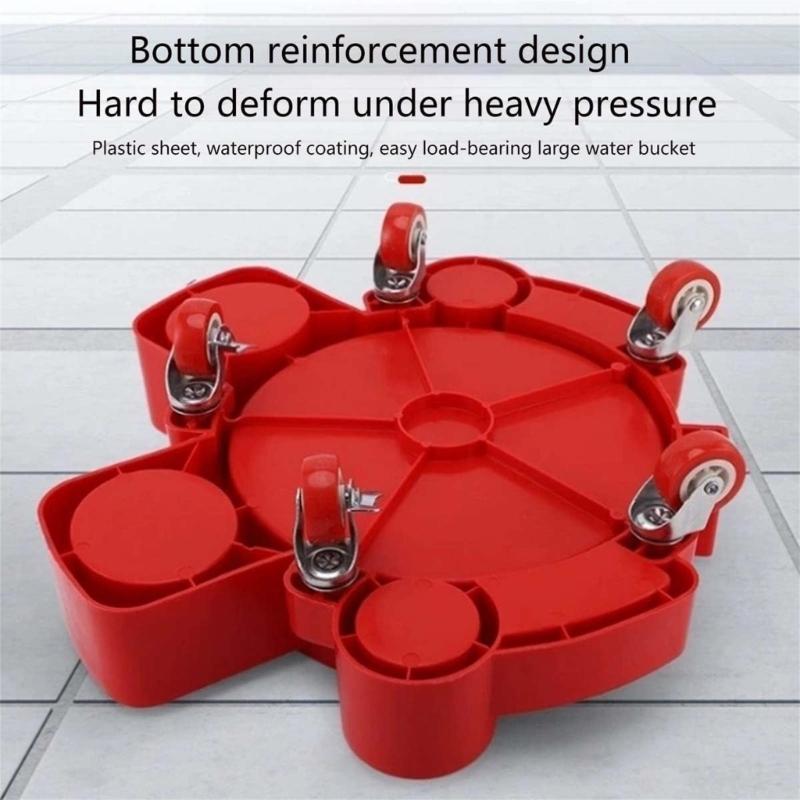 5 Gallon Professional Detailing Bucket Dollies Wash Bucket Dollies Detailing Wash Bucket 360 Degree Rotating Wheel Caste