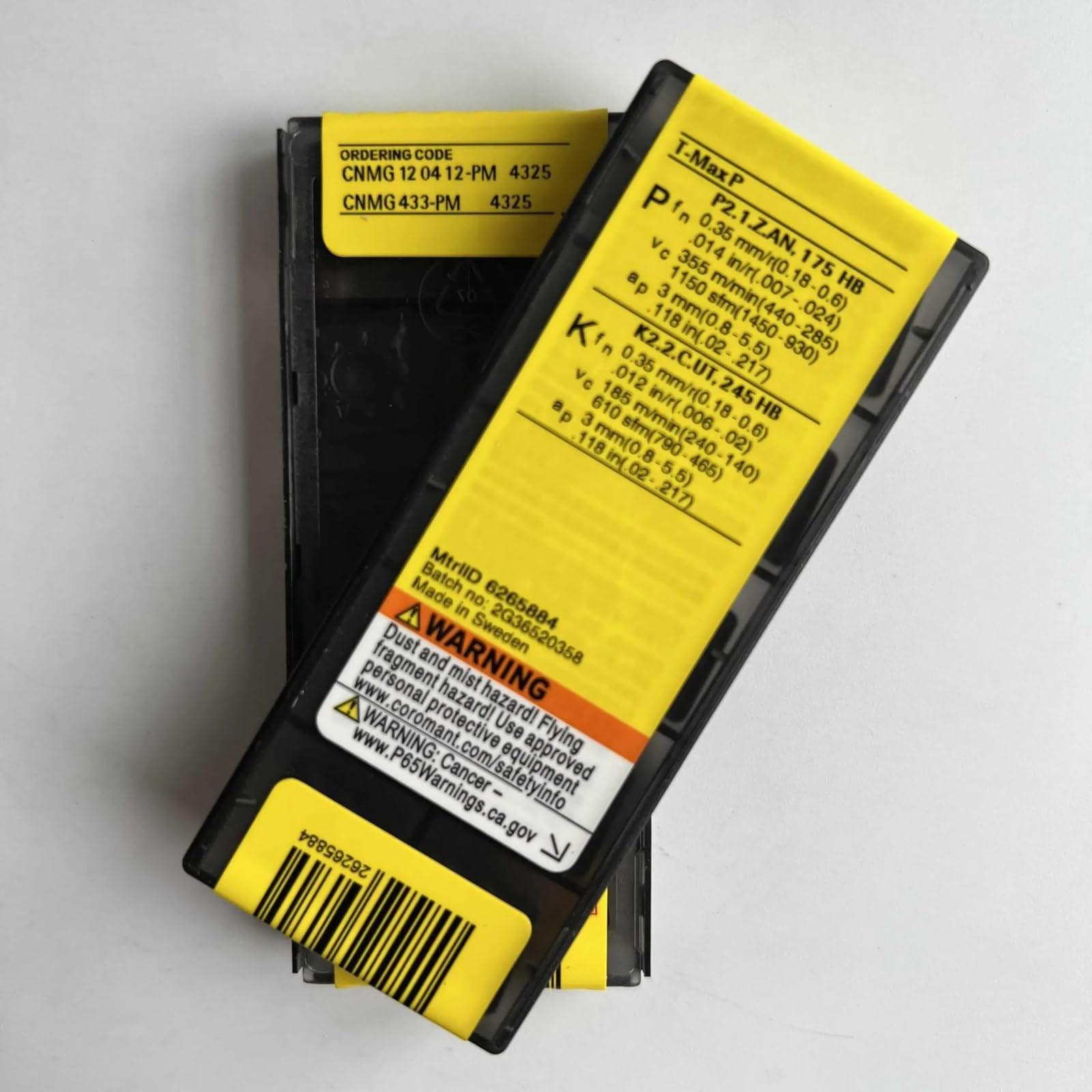 

Original Sandvik / CNMG120412-PM 4325 / CNC lathe carbide blade 10 PCS