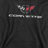 Chevrolet Unisex Adult Corvette Modern Emblem Hoodie