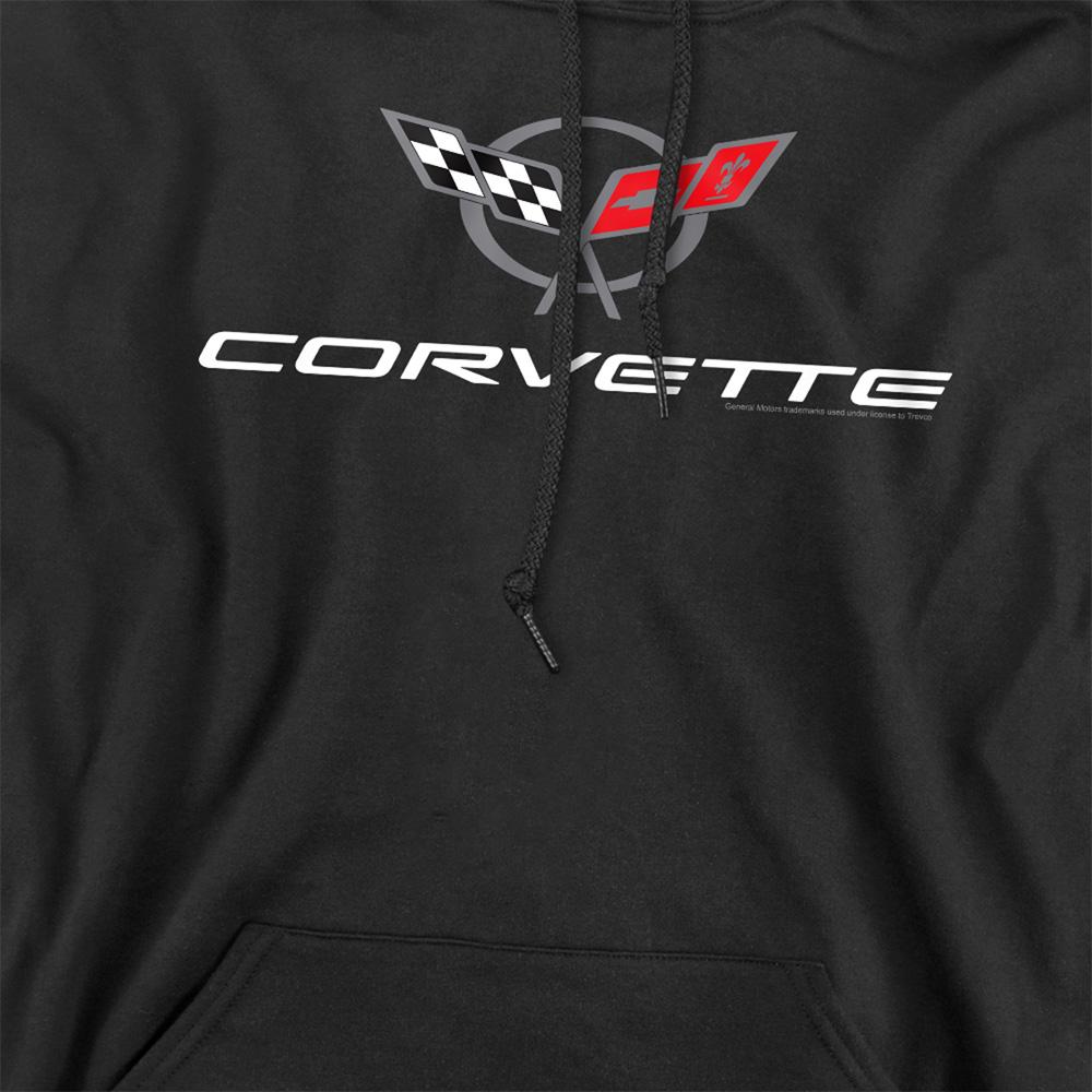 Chevrolet Unisex Adult Corvette Modern Emblem Hoodie