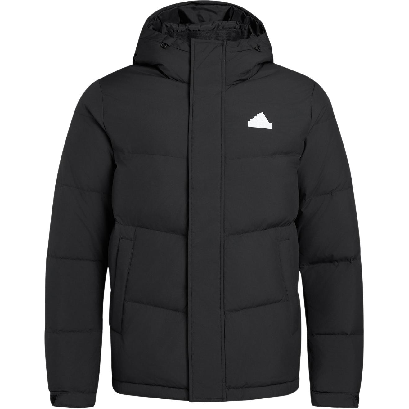 Adidas Down Jackets Unisex Black Hooded Moderate Down Jacket KF6754- 2XS