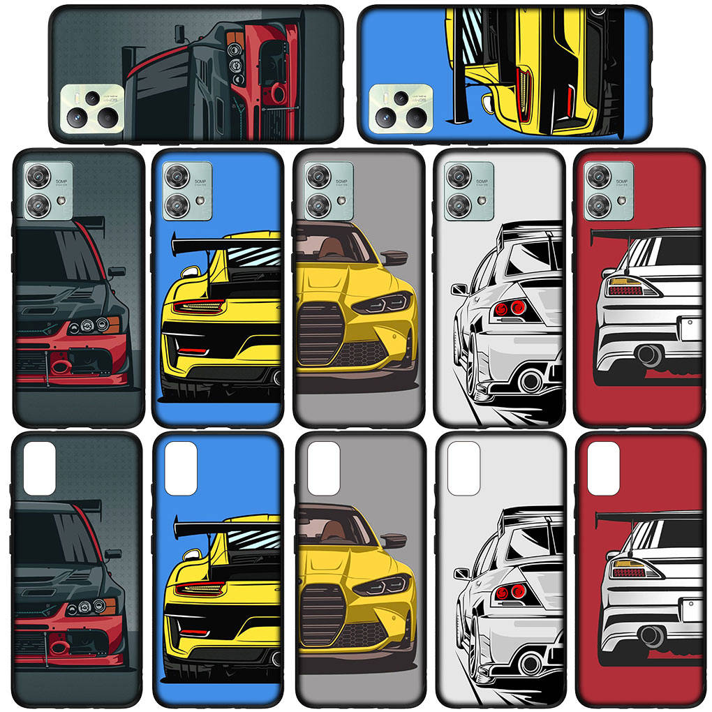 for Samsung Galaxy S24 S23 iPhone 16 15 14 Xiaomi Redmi Note 13 12 11 Pro Max X 8 9 10 XR OPPO A15 Huawei Phone Case Supercar Cartoon Super Car Cover