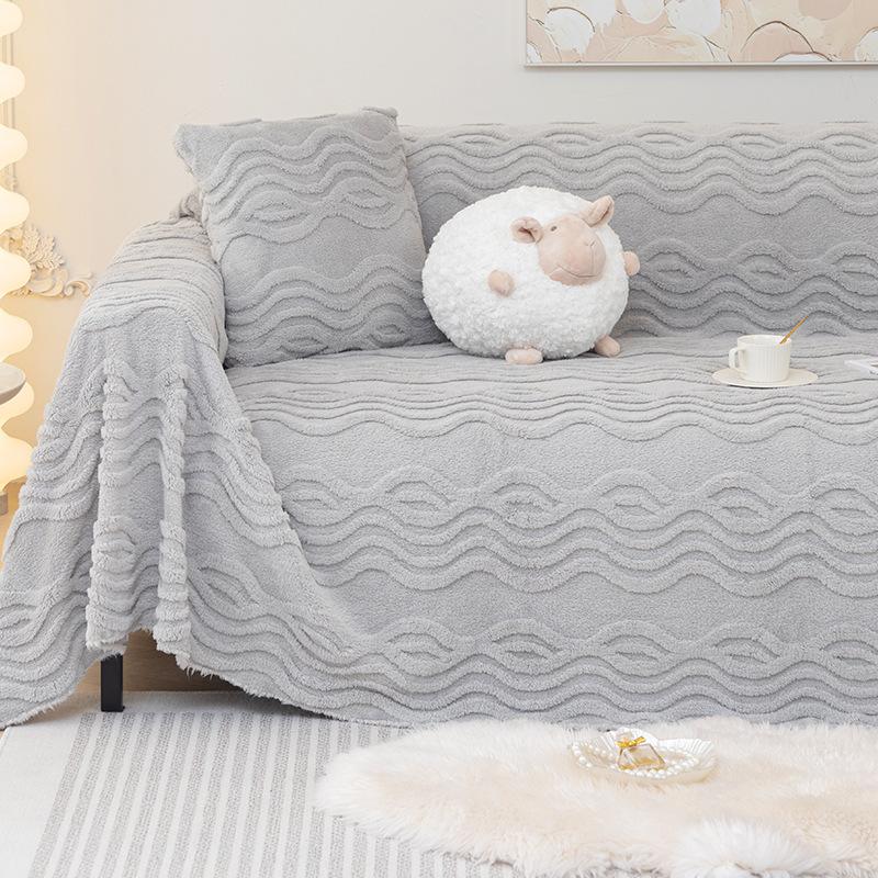 Plush Sofa Towel, New Winter Cover Cloth, Can Be Spread and Covered, Universal Anti-slip Cover, Anti-cat Scratching Cushion