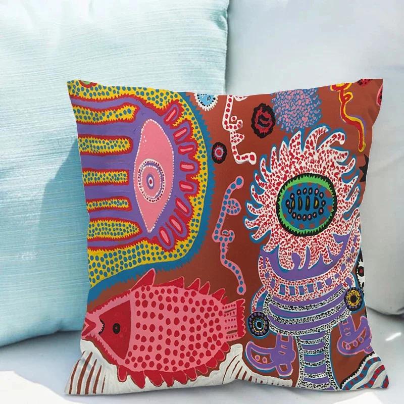 

Yayoi Kusama Pumpkin Pillowcase for Living Room Double-sided Printing Cushion Cover 40x40cm Throw Pillow Covers Decorative Sofa 12x12Inch