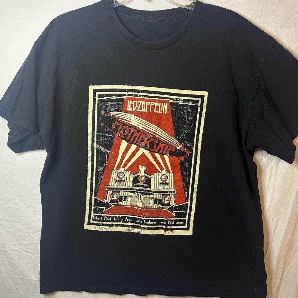 Led Zeppelin Mothership Graphic Band T-Shirt Black Rock Tee XL Unisex T-Shirt