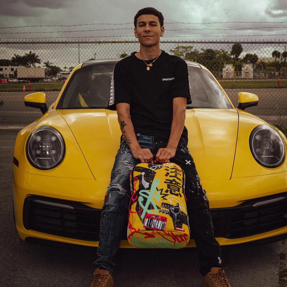 New SPRAYGROUND Polyester Backpack Large Unisex Yellow W0845809