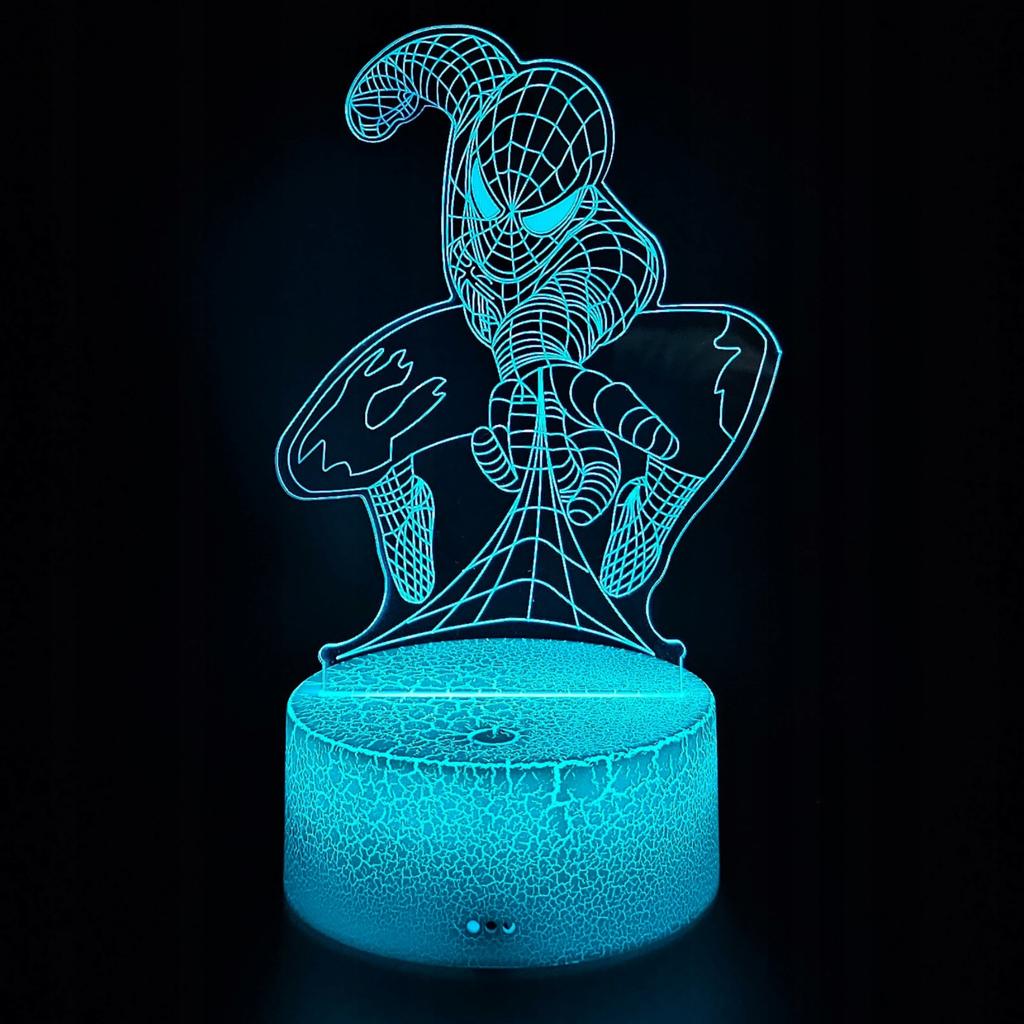 Spiderman Spider-Man 16 Led 3D Night Light For Children + Remote Control