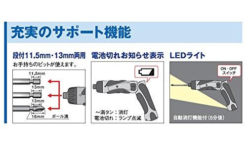Panasonic Parafusadeira/Furadeira de Bastão Recarregável EZ7410LA2SB1 3,6V 1,5Ah Inclui 2 Baterias Carregador Maleta Compacta de Alta Precisão M2.5-5 Preto