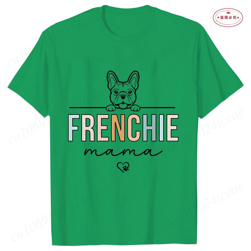 Frenchie Mom T Shirt for Women French Bulldog Dog Graphic Tops Summer Casual Short Sleeve Tees Harajuku Ulzzang Female Clothing