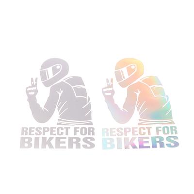 Respect For Bikers Sticker Car Vinyl Decal Funny Motorcycle Waterproof