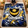 Flannel BlanketPortsmouth FC Warm Soft Throw Blanket for Indoor Sofa Bed Living Room Use
