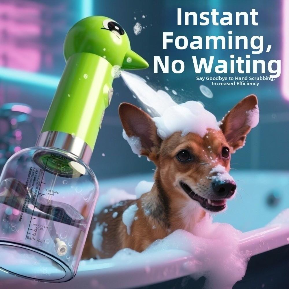 Rechargeable Pet Bathing Foaming Machine Cartoon Dog Soap Sprayer  Outdoor Washing