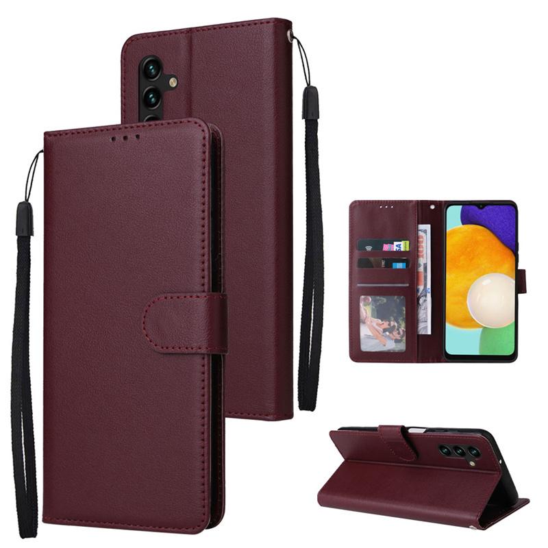 Für Samsung Galaxy A04S Lederhülle auf sFür Coque Samsung A04S A 04s SM-A047F Hülle Klassischer Stil Flip Wallet Handyhülle Fundas