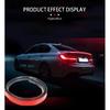 SEAMETAL Carbon Fiber Car Rear Spoiler Flow Lamp Universal 120cm Led Spoiler Light The Third Brake Light Stop Signal Lights 12V