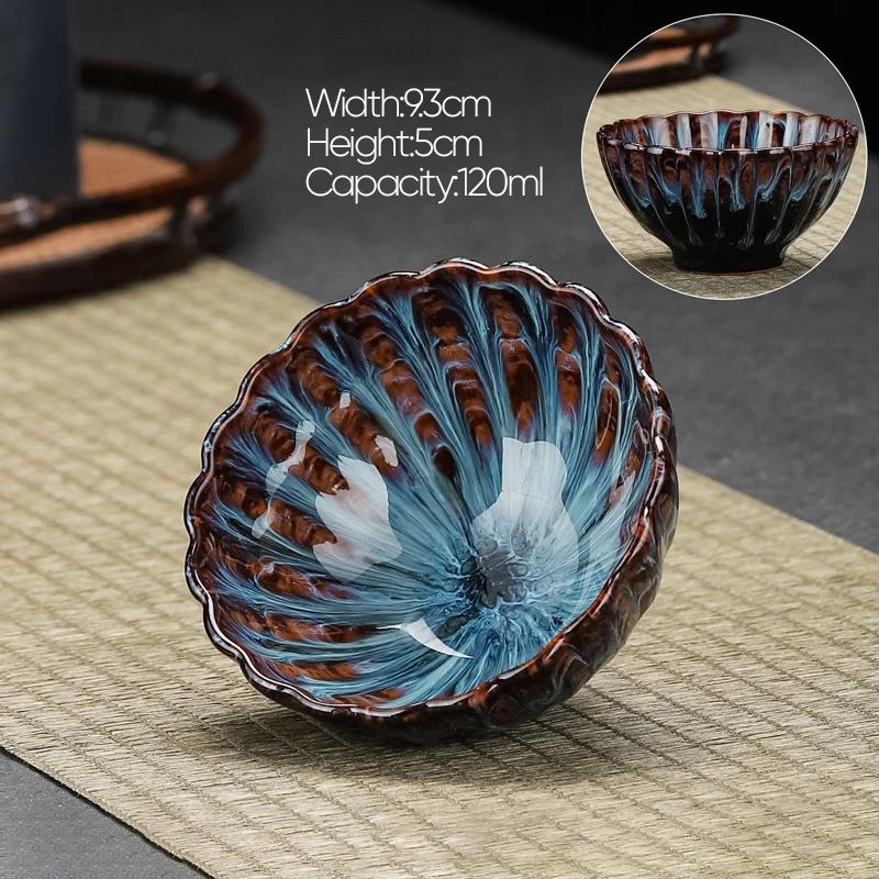 1 čajová miska v čínském stylu, keramická čajová miska transformovaná pecí, čajová miska Kung Fu, domácí odpolední čajová miska, šálek na kávu, šálky na espresso